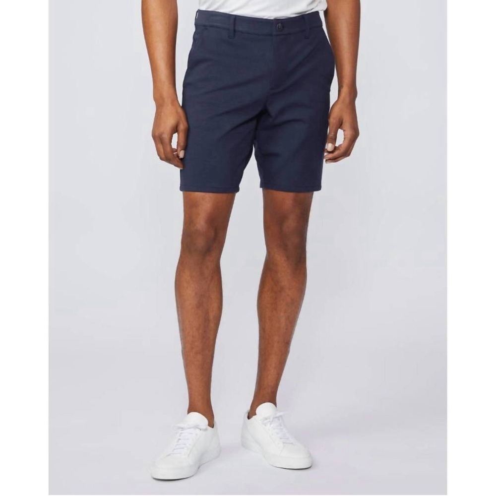Paige Mens Navy Blue Chino Stretch‎ Rickson Trouser Short in Deep Anchor.